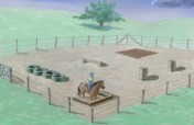 Footing for Training Area for Draft Horse Rescue