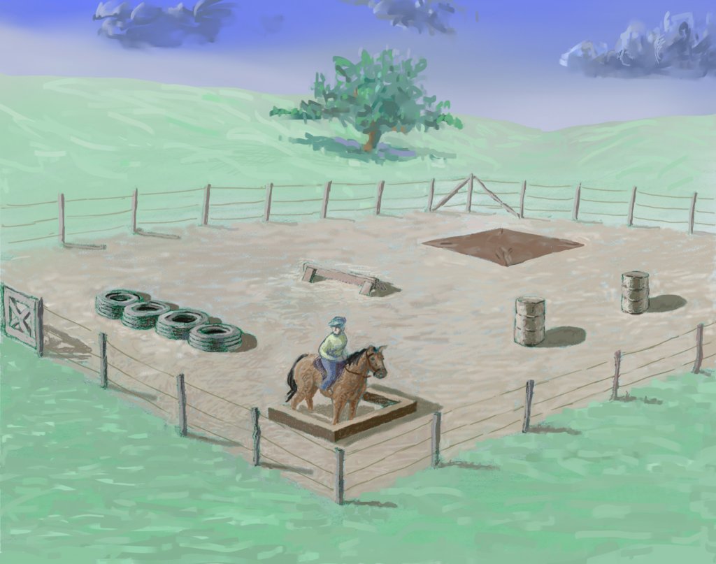 Footing for Training Area for Draft Horse Rescue