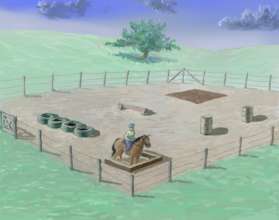 Footing for Training Area for Draft Horse Rescue