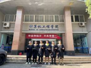 Vincent (2nd from right) with his roommates