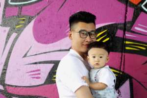 Yapeng Today with His Daughter