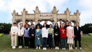 Belinda (front middle) with her college classmates
