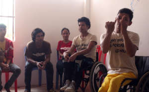 Arts Team deliver their presentation