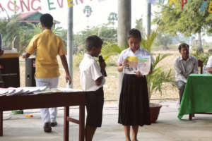 students showcase their artwork