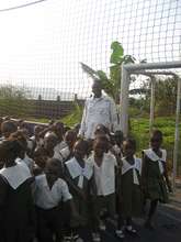 John, our project manager, with the kids