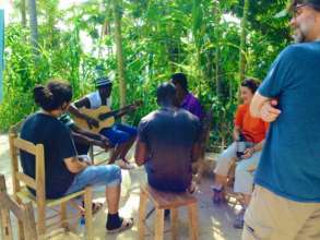 Music making during the cultural exchange trip