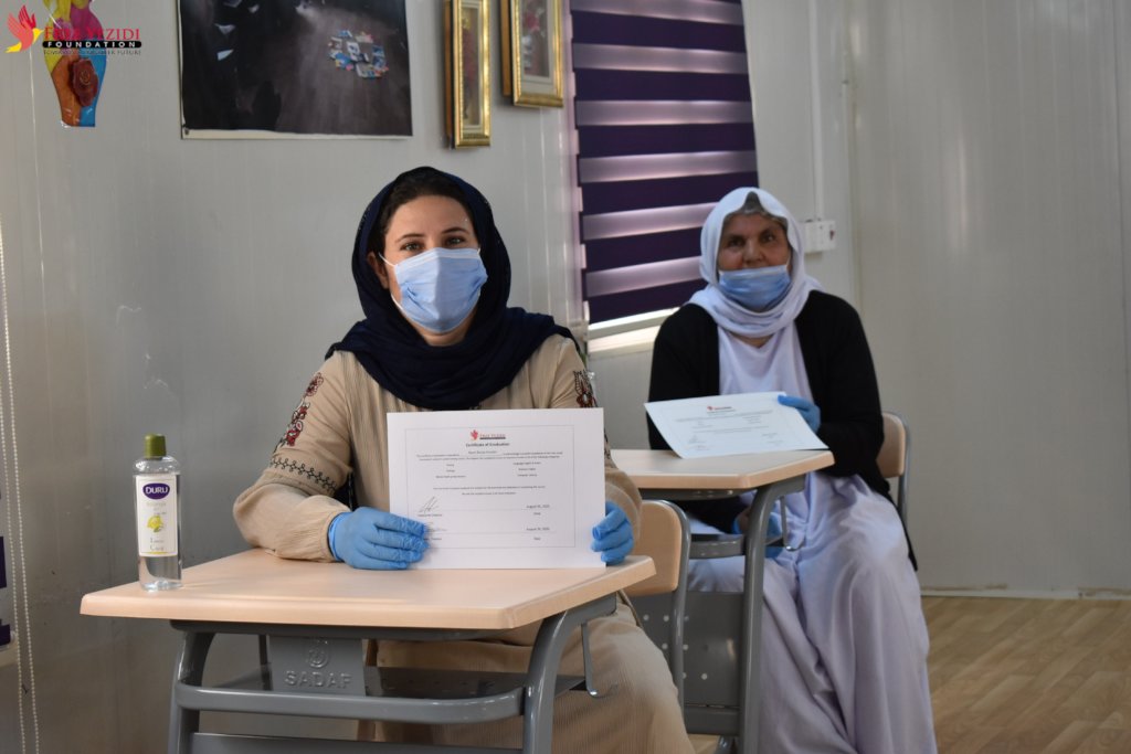 Yezidi women graduating at FYF