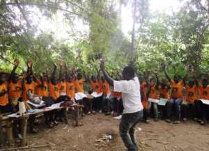 Club P.A.N. in Sakre with our teacher Modeste