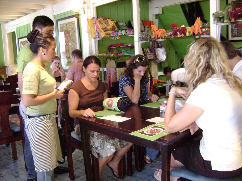 Student and supervisor at Makphet Restaurant