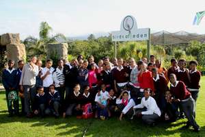 School group at Birds of Eden