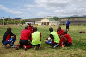Inmate doing his coaching assessment at coaching course.