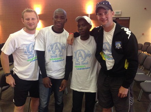 Unathi and Bongani who helped at our soccer camp.
