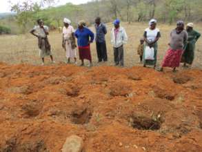 FARMERS LEARNING HOW TO DIG HOLES