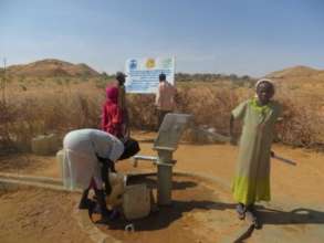 Collecting water in Darfur