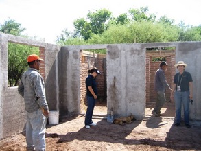 Checking the construction of the Kikapoo Community Center