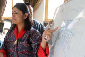 Participant at the media literacy training