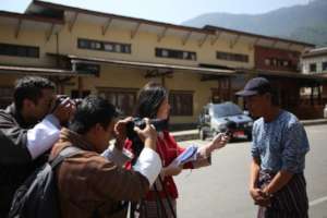 Participants during their shooting