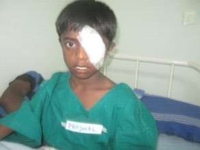 7 yr old boy operated for cataract