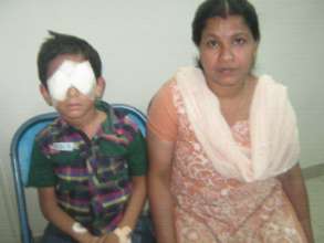7 yr old boy operated for Cataract in both eyes