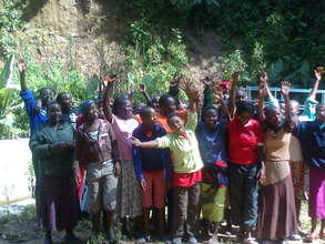 Girls at source of River Nzoia