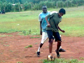 Dorothy ( infront) playing at TYSA field