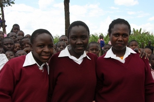 These three girls from right, Rebecca,Eunice and Mary are back t