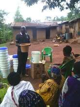 The director distributing water filters