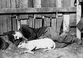 Charlie Chaplin taking a break.