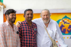 Vishwa, Dr. Raja, and Leslie.