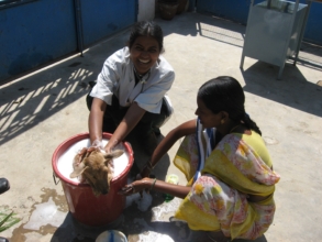 Getting a bath from Dr. Pushpa? Very good karma.