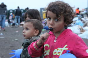 Refugee arrival point