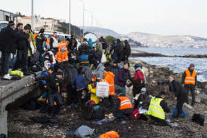 Refugee and migrant arrivals at Lesvos