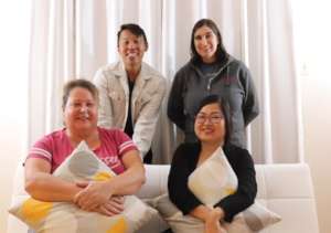 Peace Corps Volunteers discuss the first BNES Bee