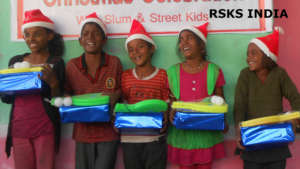 Christmas joy With slum Kids