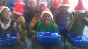 Christmas joy With slum Kids