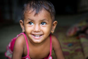 A portrait of Laila* at Leda Camp, Bangladesh