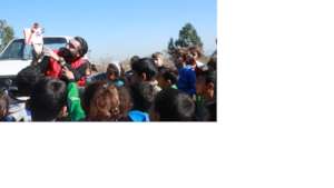 Children at one of the Syrian refugee settlements