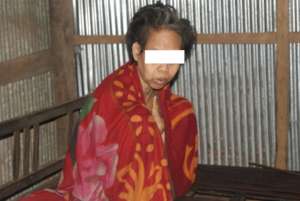 Phorn before treatment was locked in a cottage