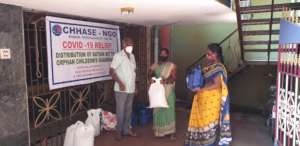 Ration kit to orphan children guardians