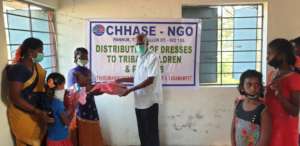 Children happy with new dresses