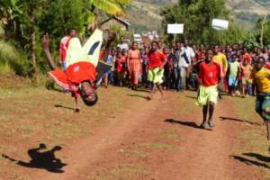 A huge celebration at the handover ceremony!