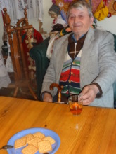Petru having tea within Day Care Center!