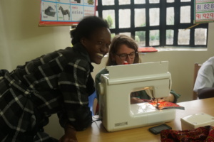 Our most recent donation, a Janome sewing machine