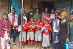 Our tailoring students with some of the young girl