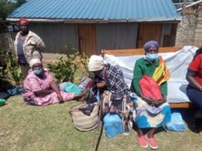 Elderly recipients of our food hamper program