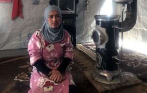 Fatima* in her tent
