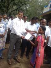 MS.Algunachi recives CC from District Collector