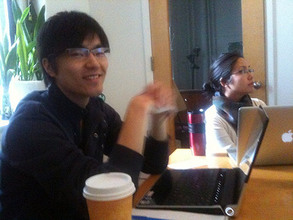 Bo Wang, interning at Green Map System