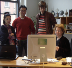 Our staff in 2006, with Singapore's 1st map maker