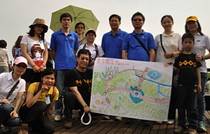 Posing with a Lujiazui Slow Life Green Map
